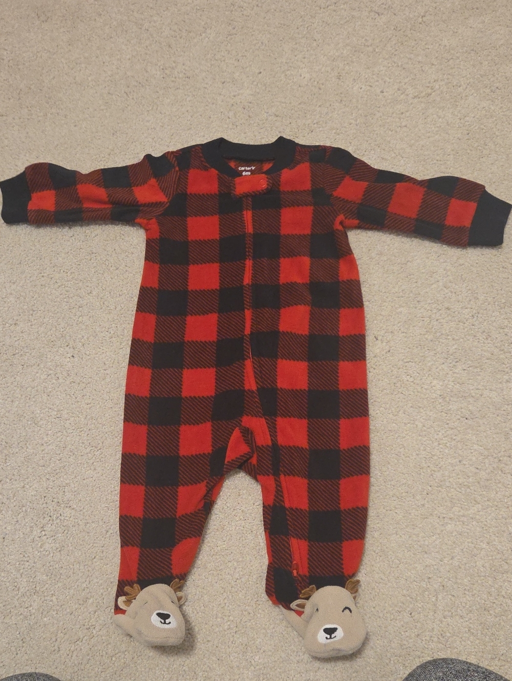 Fleece Baby 6 Month Sleeper Bluffalo Check Print